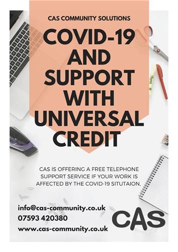  - COVID-19 and support with Universal Credit