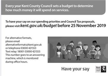  - Have Your Say on Spending Priorities - Kent County Council Budget Consultation 2020-21