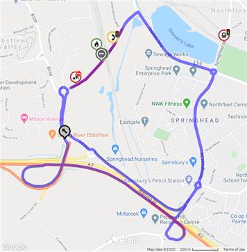  - Temporary Road Closure - A2260 Ebbsfleet Gateway, Ebbsfleet Valley - 30th March 2020 for 5 nights between 21.00hrs and 05.00hrs